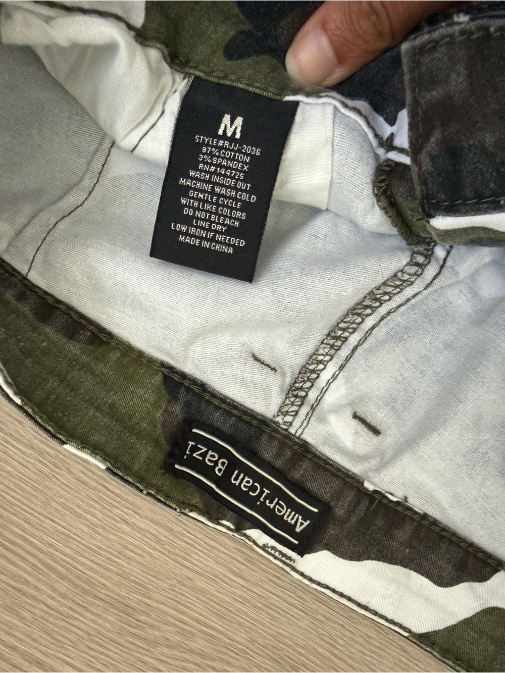 American Bazi Women's Camo Cargo Joggers - Olive, White & Black - Picture 2 of 3